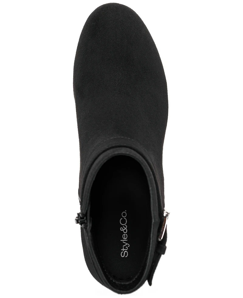 Style & Co Women's Ariella Block Heel Buckle Dress Booties, Created for Macy's