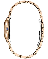 Citizen Eco-Drive Women's L Arcly Diamond Accent Rose Gold-Tone Stainless Steel Bracelet Watch 31mm