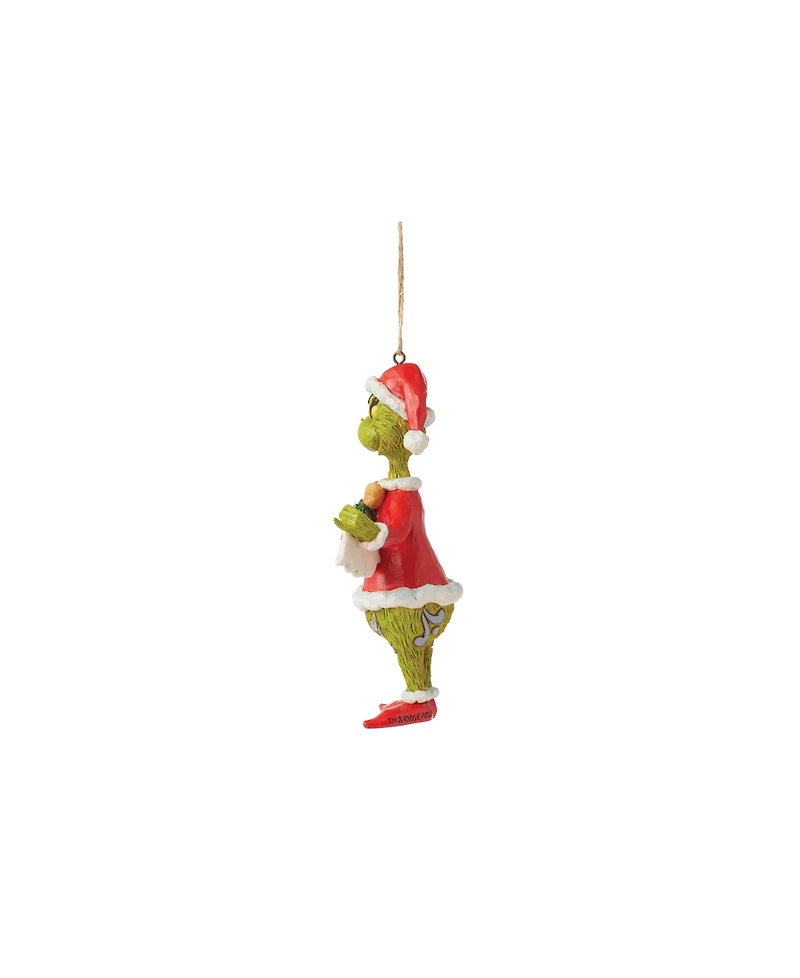 Jim Shore Grinch Holding Merry Christmas Banner Ornament