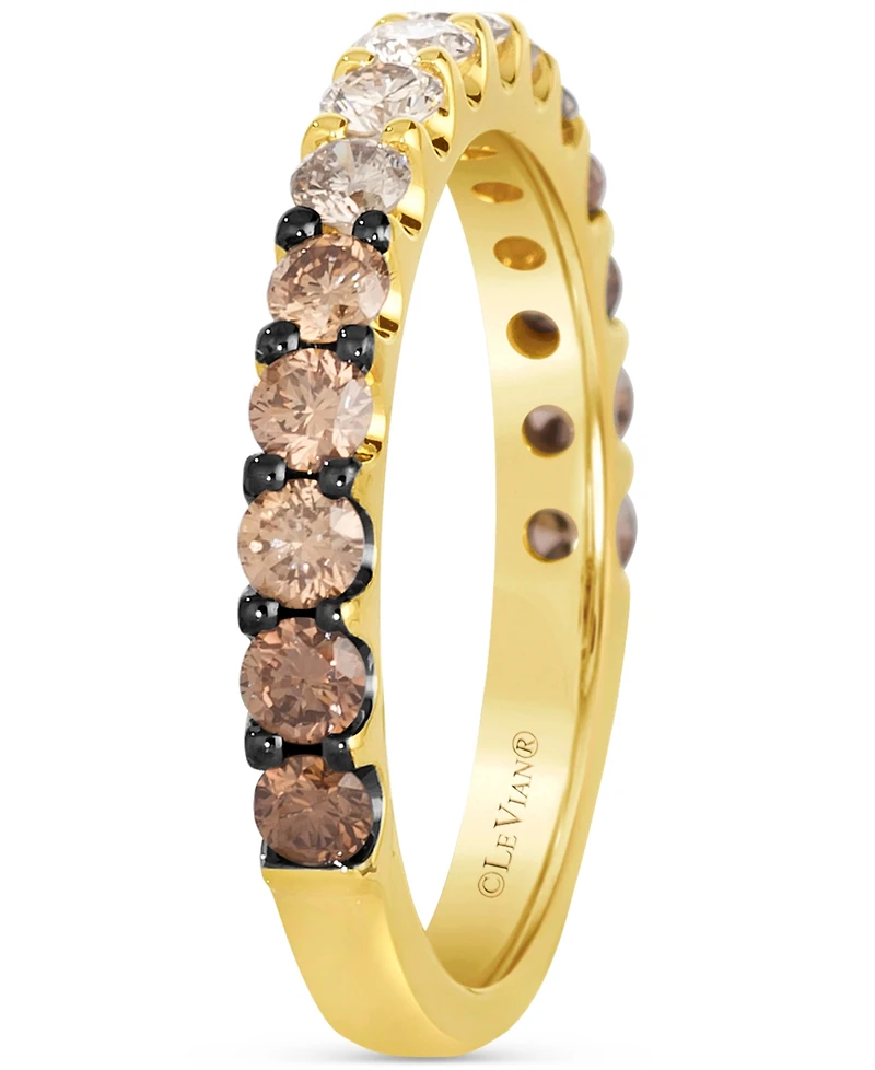Le Vian Chocolate Ombre Diamond Band (1 ct. t.w.) in 14k Rose Gold or 14k Yellow Gold