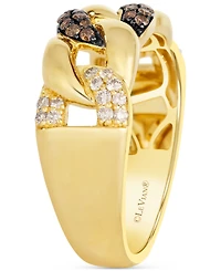 Le Vian Men's Nude Diamond & Chocolate Diamond Chain Link Ring (1/2 ct. t.w.) in 14k Gold