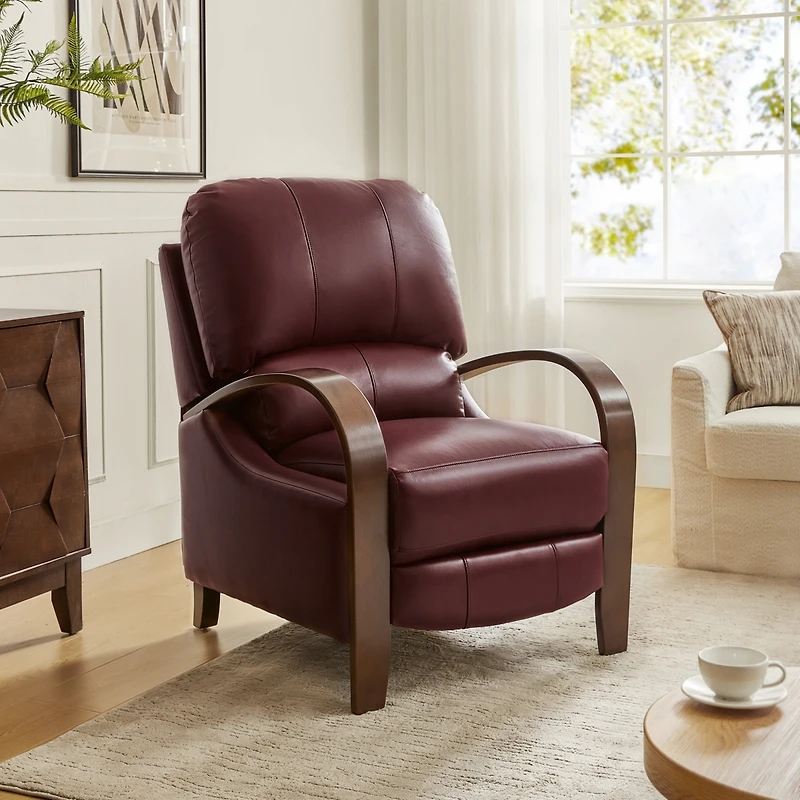 Alex Genuine Leather Manual Recliner