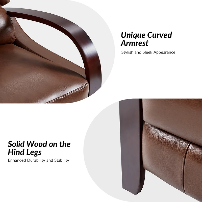 Alex Genuine Leather Manual Recliner