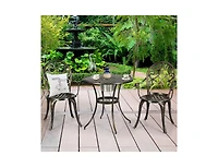 Slickblue 3 Pieces Outdoor Set Patio Bistro with Attached Removable Ice Bucket