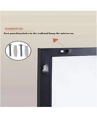 Homlux Rectangular Free Stand Mirror 18"x58" in Black