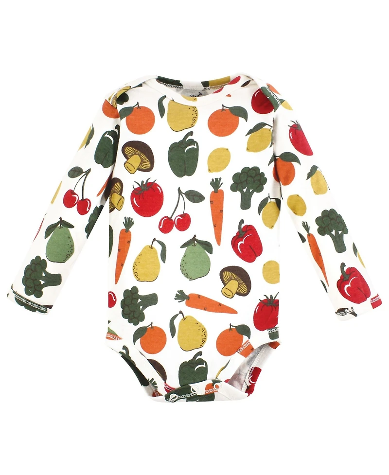 Touched by Nature Baby Boys Unisex Natural Cotton Long-Sleeve One-Piece