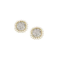 Sohi Women's Checkered Stud Earrings