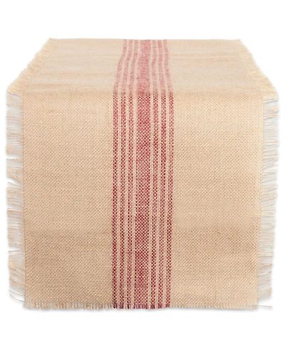 Design Imports Stripe Burlap Table Runner, 14x108 inches