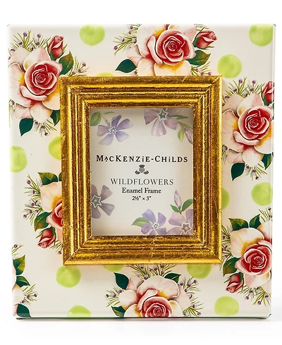 Mackenzie-Childs Wildflowers Green Frame, 2.5" x 3"