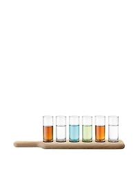 Lsa International Paddle Shot Set Oak Paddle Clear, 3.5oz