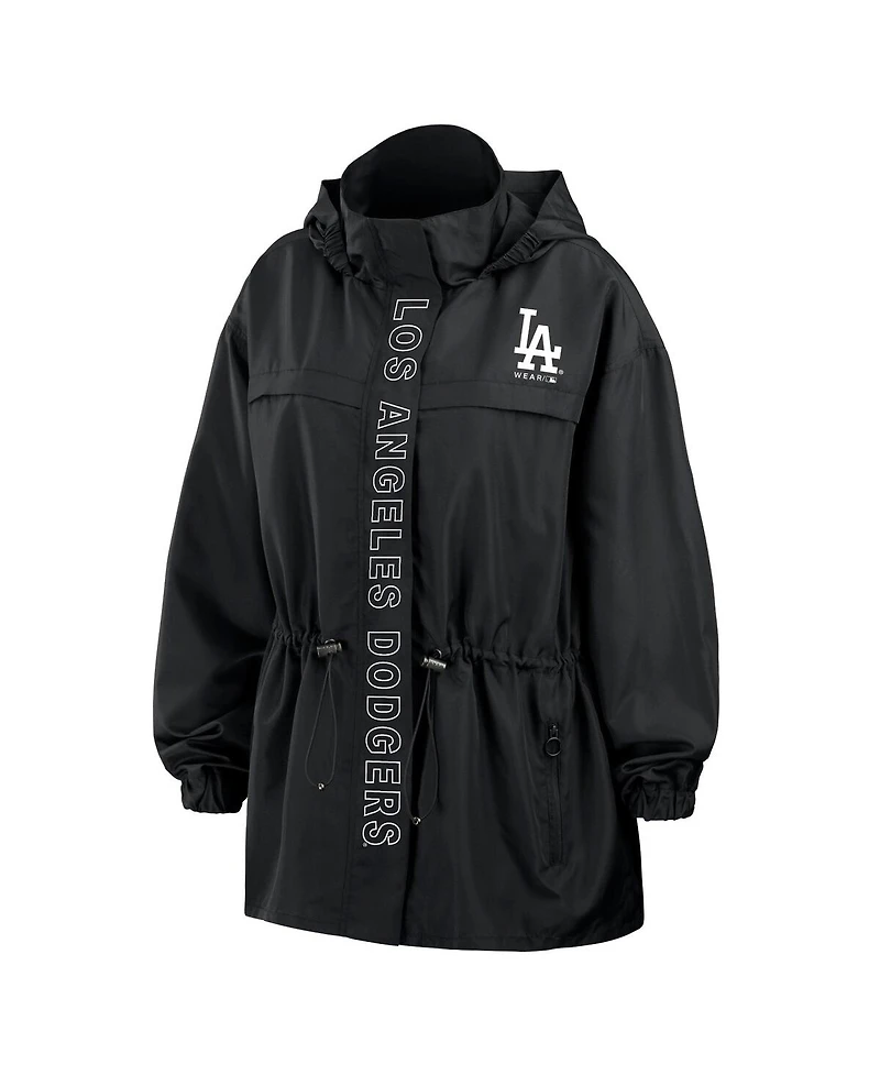 Wear by Erin Andrews Women's Black Philadelphia Phillies Full-Zip Windbreaker Hoodie Jacket