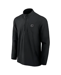 Fanatics Men's Black Pittsburgh Steelers Front Office Woven Quarter-Zip Jacket