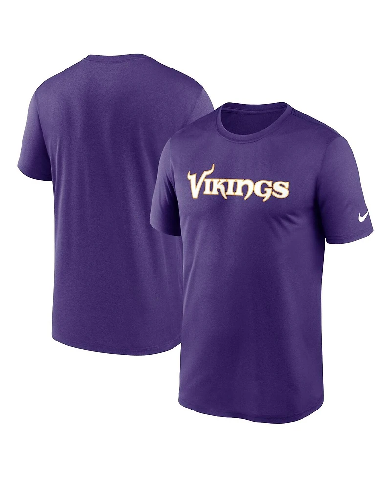 Nike Men's Purple Minnesota Vikings Primetime Legend Wordmark Performance T-Shirt