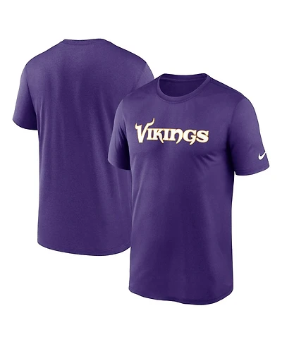 Nike Men's Purple Minnesota Vikings Primetime Legend Wordmark Performance T-Shirt