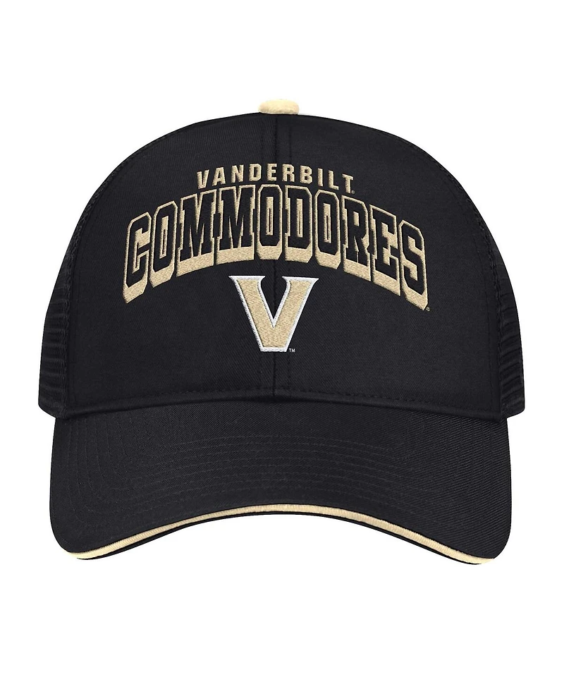 Colosseum Men's Black Vanderbilt Commodores Wyatt Primary Team Trucker Adjustable Hat