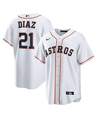 Nike Men's Yainer Diaz White Houston Astros Home Replica Jersey