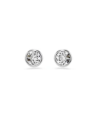 Swarovski Round Cut, White, Rhodium Plated Imber Stud Earrings