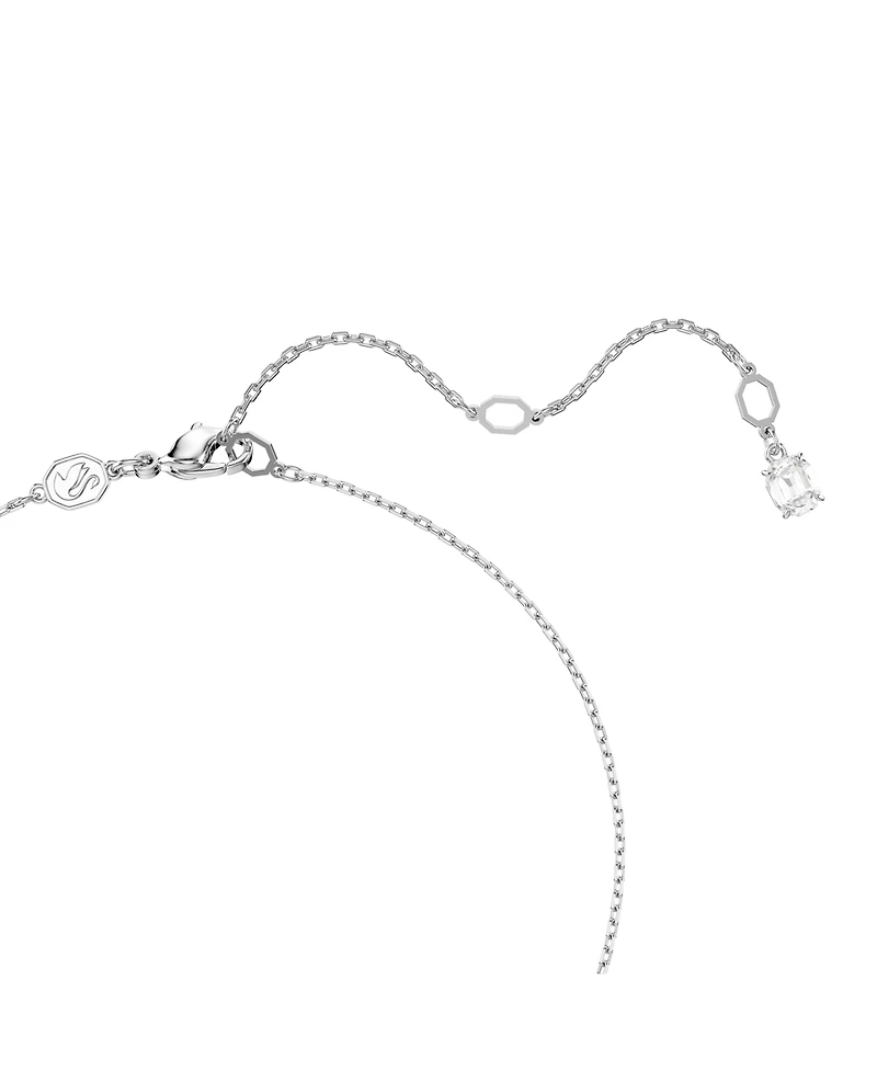 Swarovski Crystal Pearl, Round Cut, White, Rhodium Plated Matrix Set