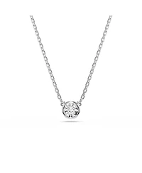 Swarovski Imber Pendant, Round Cut, White, Rhodium Plated Necklace