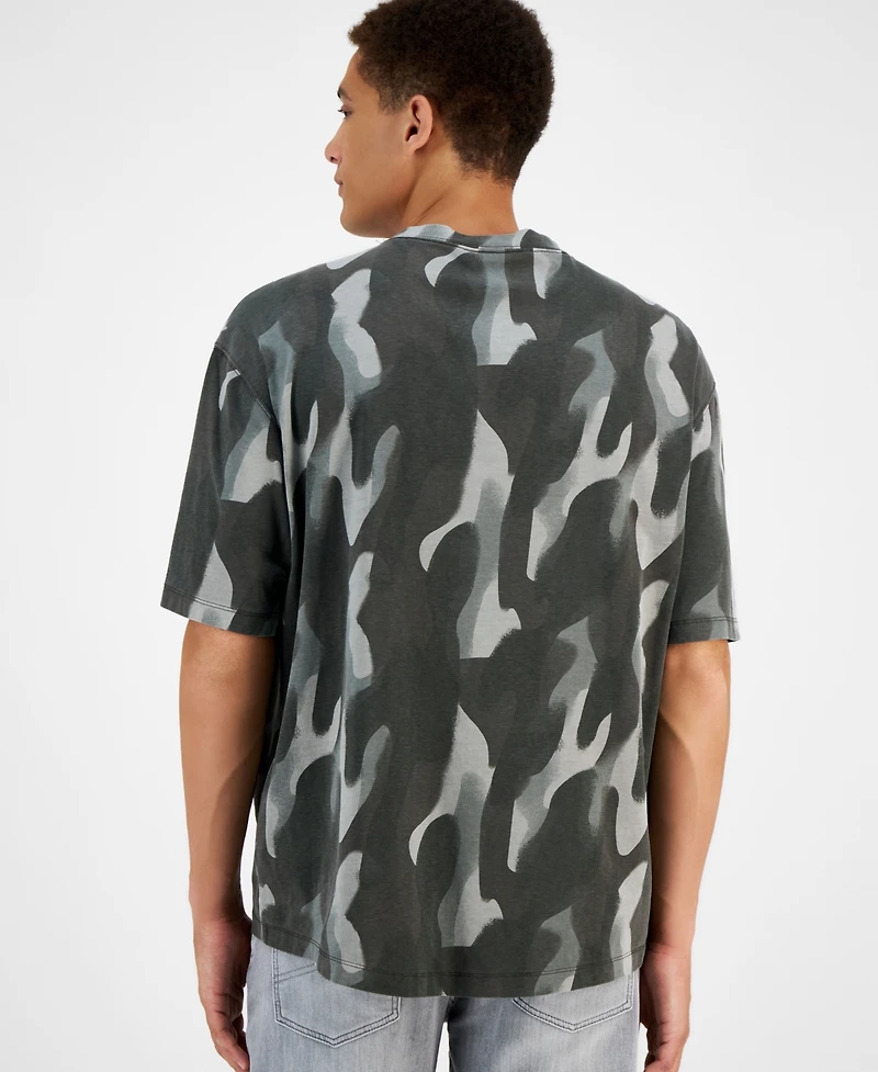 A|X Armani Exchange Men's Bold Camo Print Pocket T-Shirt