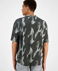 A|X Armani Exchange Men's Bold Camo Print Pocket T-Shirt