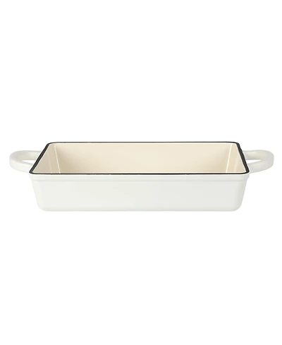 Crock Pot Crock-Pot Enamel Cast Iron Lasagna Pan - Matte Linen White