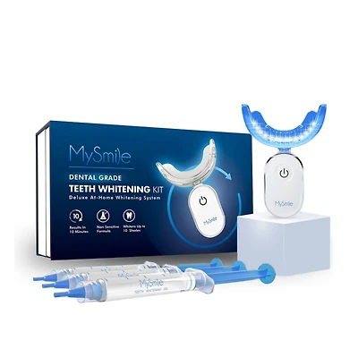 MySmile Teeth Whitening Kit for Sensitive Teeth with Led Light, 10 Min Non-Sensitive Fast Teeth Whitener, 3 22% Cp Teeth Whitening Gel, Enamel Safe