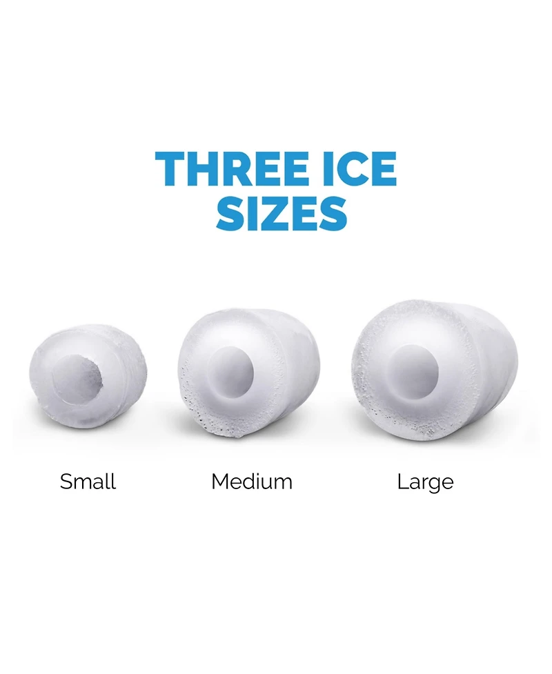 Newair Countertop 50 lbs. of Ice a Day Bullet Ice Maker in Stainless Steel