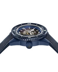Rado Men's Swiss Automatic Captain Cook Navy Blue Rubber Strap Watch 43mm