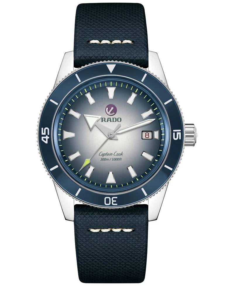 Rado Men's Swiss Automatic Captain Cook Stainless Steel Bracelet Watch 42mm