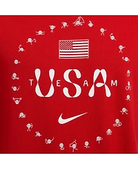 Nike Men's Red Team Usa Premium Essentials Icon T-Shirt