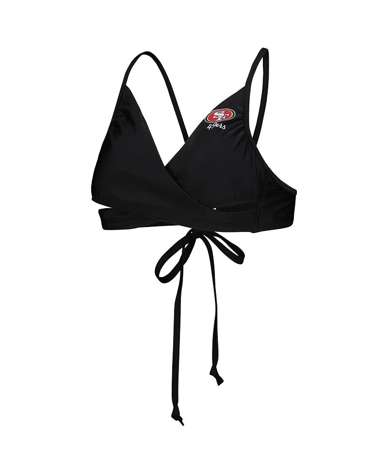 G-iii 4Her by Carl Banks Women's Black San Francisco 49ers Hall of Fame Bikini Top