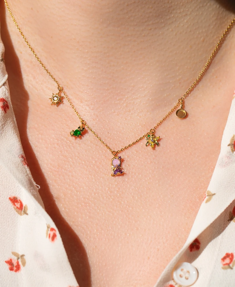 Girls Crew Disney Multi-Color Tangled Charm Necklace