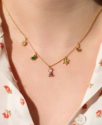 Girls Crew Disney Multi-Color Tangled Charm Necklace