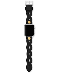 Tory Burch Women's Black Braided Leather Band for Apple Watch 38-45mm
