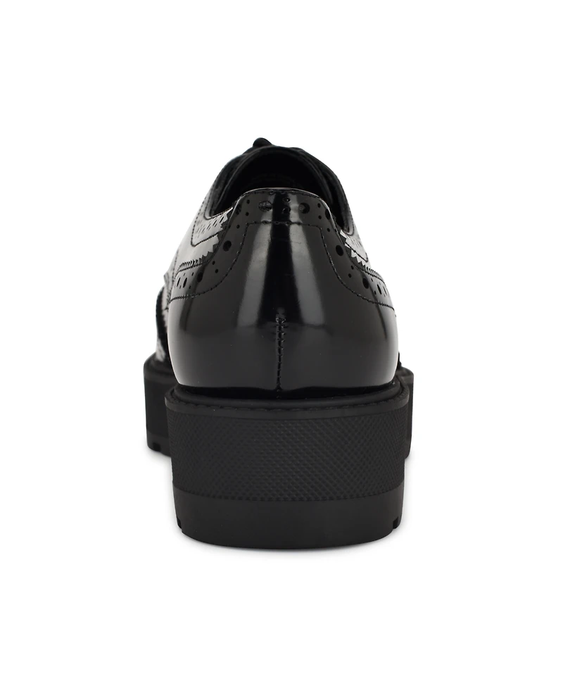 Nine West Women's Resttin Wingtip Platform Oxfords