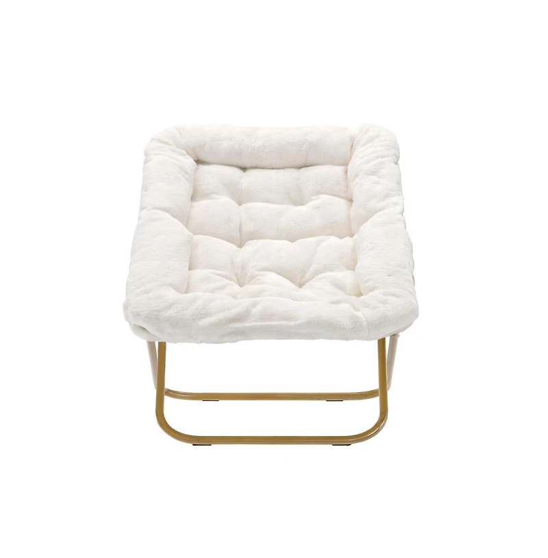 Emma+Oliver Aisling Oversized Folding Saucer Chair For Dorm, Bedroom