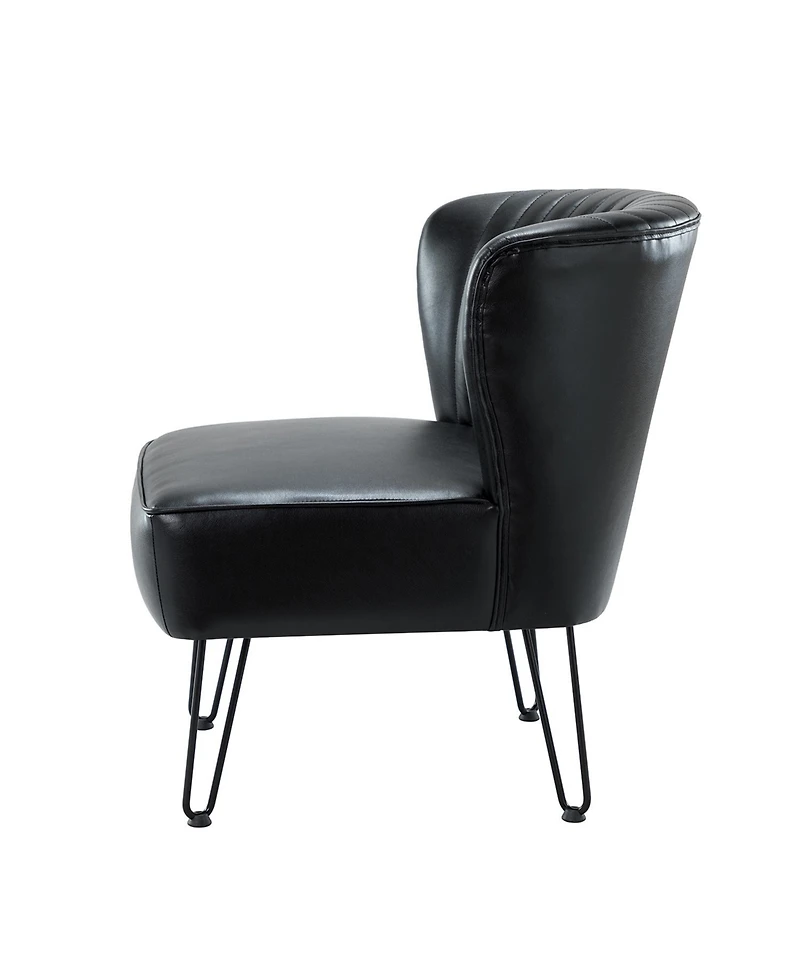 Donia Contemporary and Classic Wooden Upholstered Accent Chair