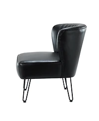 Donia Contemporary and Classic Wooden Upholstered Accent Chair