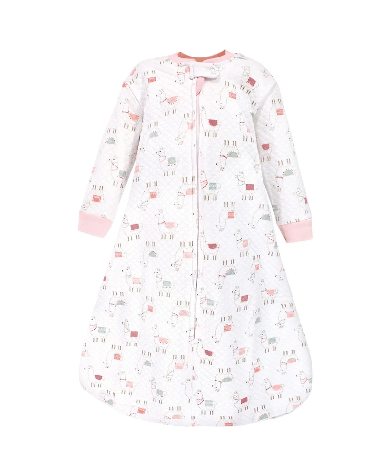 Hudson Baby Baby Girls Hudson Premium Quilted Long Sleeve Sleeping Bag and Wearable Blanket