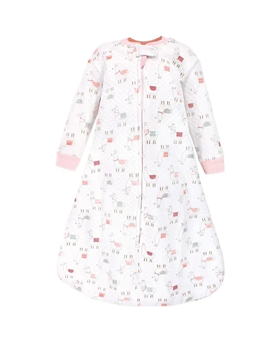 Hudson Baby Baby Girls Hudson Premium Quilted Long Sleeve Sleeping Bag and Wearable Blanket