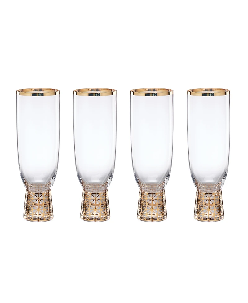 Lenox Tuscany Classics Gold Frost Flutes, Set Of 4