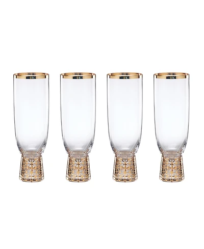 Lenox Tuscany Classics Gold Frost Flutes, Set Of 4