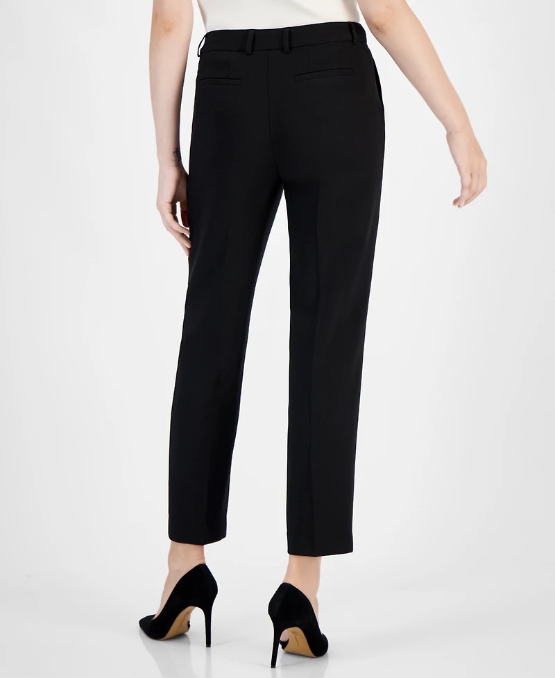 Anne Klein Women's Grace Mid Rise Straight-Leg Ankle Pants