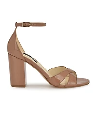 Nine West Women's Saile Criss-Cross High Block Heel Sandals