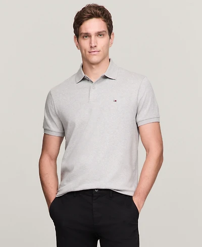 Tommy Hilfiger Men's Regular-Fit Liquid Cotton Collar Stripe Detail Polo Shirt