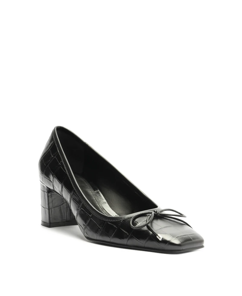 Schutz Women's Arissa Square Toe Mid Block Pumps