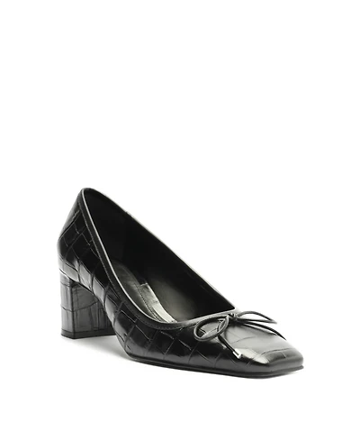 Schutz Women's Arissa Square Toe Mid Block Pumps