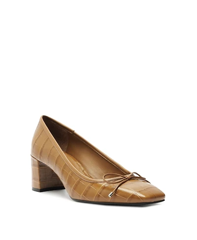 Schutz Women's Arissa Square Toe Mid Block Pumps