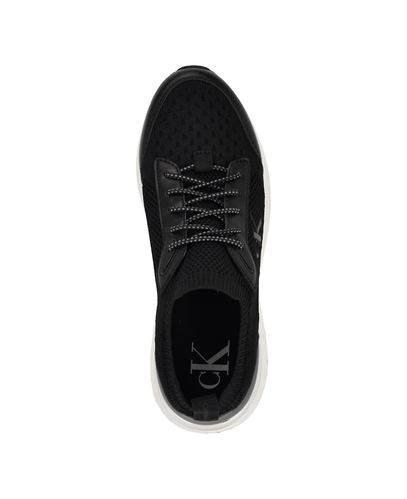 Calvin Klein Women's Vikas Almond Toe Casual Lace-Up Sneakers